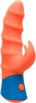 Vibratorius su klitorio stimuliatoriumi 15.2 cm, Rave Tickler Rabbit Vibrator, CalExotics, oranžinis, Oranžinė