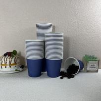 Popierinės taurės mėlynos, 7oz 100 vienetų sutirštinta versija