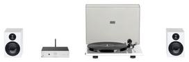 Pro-Ject STEREO SET E PHONO – minimalistinė garso sistema su patefonu, balta