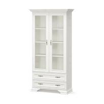 Vitrina Mebelbos Irys 2w2s, 100,9x43x197,6 cm, balta