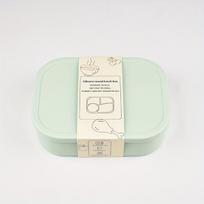 silikoninė bento dėžutė,  Šviesiai žalia