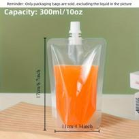 skaidrūs maišeliai, 100 vnt, 300 ml / 10 uncijų