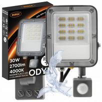 Led prožektorius su judesio davikliu 30w 2700lm
