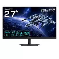 Gigabyte G27Q26 žaidimų monitorius, 27 colių QHD, 68.6 cm, 2560 x 1440, 260 Hz, 1 ms, juodos spalvos