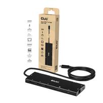 Club 3D CSV-2556 USB-C 12-in-1 šakotuvas, 3x HDMI/3x USB-C/USB/LAN, 8K30Hz, PD 140W