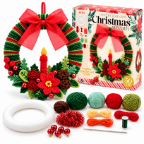 Kūrybinis rinkinys „Nusinerk kalėdinį vainiką“, 30 cm