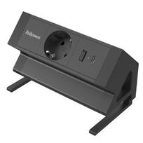 FELLOWES POWER DESK TYPE F AMPRA/BLACK 100137172