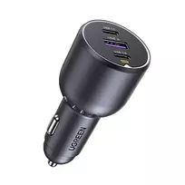 UGREEN EC705 car charger | 130W | PD, QC | 2x USB-C, 1x USB-A | gray