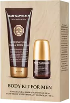 Raw Naturals Set: Supernatural, Shower Gel  AND  Shampoo 2-In-1, 200 ml + Goof Proof, Anti-Perspirant, Deodorant Roll-On, For Men, 60 ml