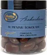 Rūta anakardžių riešutai su pieniniu šokoladu 120 g