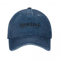 Classic Snoop Dogg Logo Baseball Cap Unisex Style Distressed Denim Headwear Hip Hop Music Rapper Outdoor Unstructured Soft Hats One Size gray