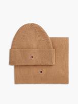 TOMMY HILFIGER Kepurės ir šaliko komplektas su vilna, HILFIGER FLAG BEANIE AND SCARF GIFT BOX