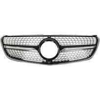 Priekinės grotelės Mercedes-Benz Vito W447 (14+), Diamond stiliaus, juodos su chromu