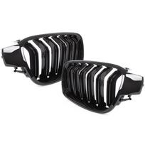 Priekinės dvigubos grotelės Performance BMW F30 / F31 / F80, juodos blizgios