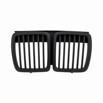 Priekinės viengubos bamperio grotelės BMW 3 E30 1982–1994, matinės juodos