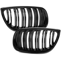 Dvigubos grotelės Performance BMW E92 / E93 PRE-LCI (06-10), juodos blizgios
