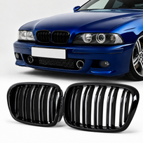 Dvigubos grotelės Performance BMW E39 (95-03), juodos blizgios