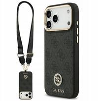 DĖKLAS „GUESS 4G STRASS LOGO BIG STRAP MAGSAFE IPHONE 17 PRO MAX“
