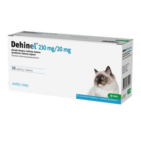 DEHINEL 230 mg/20 mg tabletės katėms KRKA