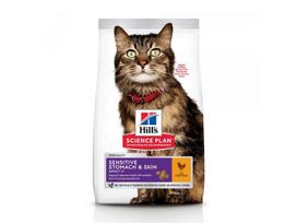 HILLS SP SENSITIVE STOMACH + SKIN sausas kačių maistas su vištiena 7 kg