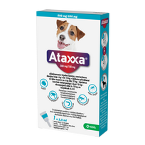 ATAXXA 500/100 mg tirpalas 1 ml šunims 4–10 kg N1 KRKA