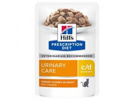 HILLS PD C/D MULTICARE kačių pašaro pakelis su vištiena 85 g