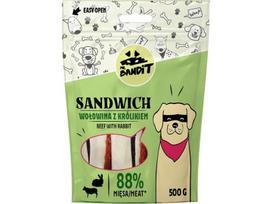 MR. BANDIT SANDWICH BEEF/RABBIT sluoksniuotas skanėstas su jautiena ir triušiena 500 g