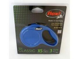 FLEXI NEW CLASSIC COMFORT juostinis pavadėlis XS 3M iki 12KG mėlynas