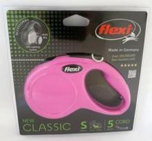 FLEXI NEW CLASSIC virvelinis pavadėlis M 5M iki 20KG rožinis