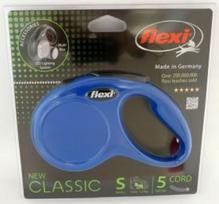 FLEXI NEW CLASSIC virvelinis pavadėlis M 5M iki 20KG mėlynas