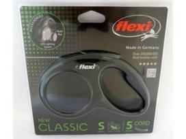 FLEXI NEW CLASSIC virvelinis pavadėlis S 5M iki 12KG juodas