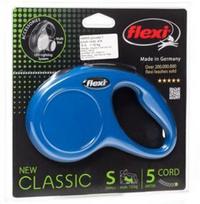 FLEXI NEW CLASSIC virvelinis pavadėlis S 5M iki 12KG mėlynas
