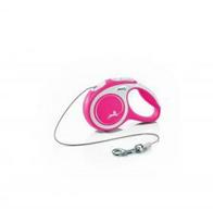 FLEXI NEW COMFORT virvelinis pavadėlis XS 3M iki 8KG raudonas