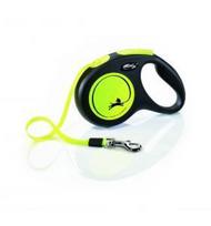 FLEXI NEW NEON juostinis pavadėlis M 5M geltonas