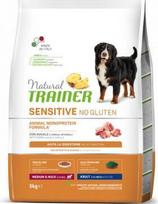 Natural Trainer Dog Sensitive No Gluten Adult Medium/Maxi kiauliena, 3 kg