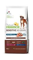 Natural Trainer Dog Sensitive No Grain Adult Medium/Maxi upėtakis, 12 kg