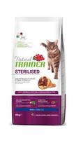 Natural Trainer Cat Sterilised Adult vytintas kumpis ir žirniai, 10 kg