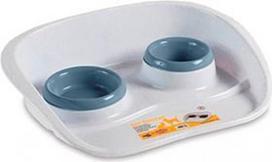 Stefanplast Set Dinner neslystanti lėkštė su dubenėliais, šviesiai mėlyna ir balta