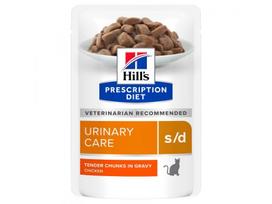 HILLS PD S/D kačių maisto pakelis su vištiena 85 g