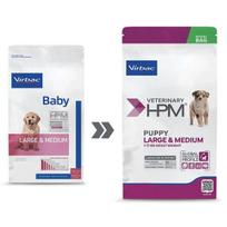 VIRBAC HPM Dog Puppy Large & Medium didelių ir vidutinių veislių šuniukams 12 kg