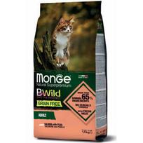 MONGE BWILD CAT Grain Free Adult su lašiša ir žirniais 1,5 kg