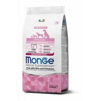 MONGE All Breeds Puppy & Junior su kiauliena, ryžiais ir bulvėmis 2,5 kg