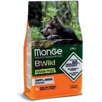 MONGE BWILD Grain Free Puppy & Junior su antiena ir bulvėmis 2,5 kg