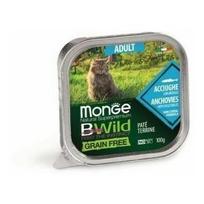MONGE BWILD Cat ADULT su ančiuviais ir daržovėmis 100 g