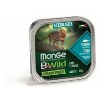 MONGE BWILD Cat Sterilised su tunu ir daržovėmis 100 g