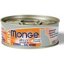 Monge Jelly tuno gabalėliai su lašiša Adult 80 g