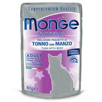 Monge Natural pouches tunas želė su jautiena 80 g