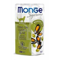 Monge Supreme pouches tunas su midijomis ir alyvuogėmis Adult 80 g