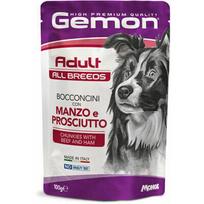 GEMON Dog pouches chunkies Adult su jautiena ir kumpiu 100 g