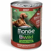 Monge BWild Adult gabalėliai padaže su ėriena, moliūgu ir cukinija 400 g